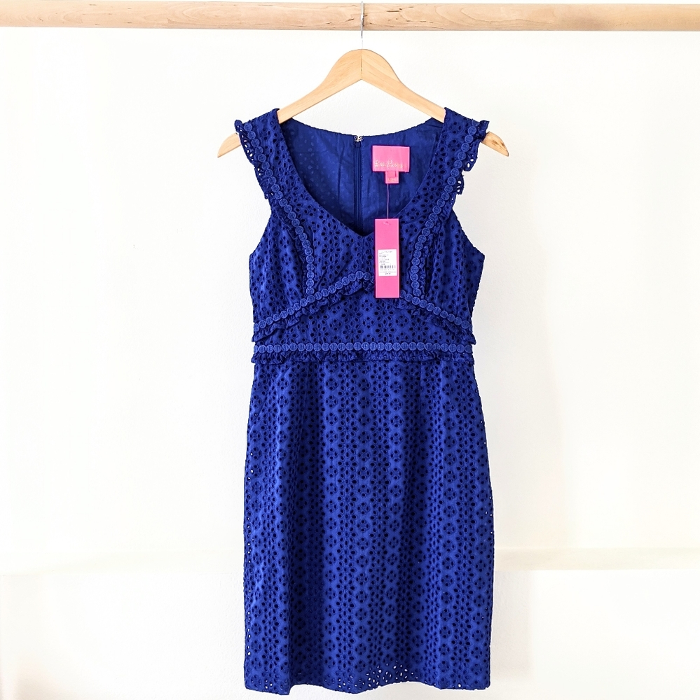 NWT Lilly Pulitzer blue cotton dress size 2
